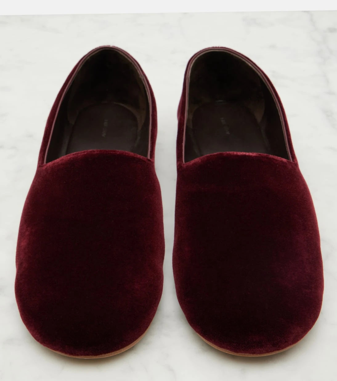 The Row - Ponti velvet slip-on shoes