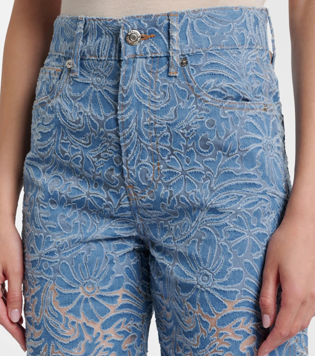 Veronica Beard - Taylor floral wide-leg jeans