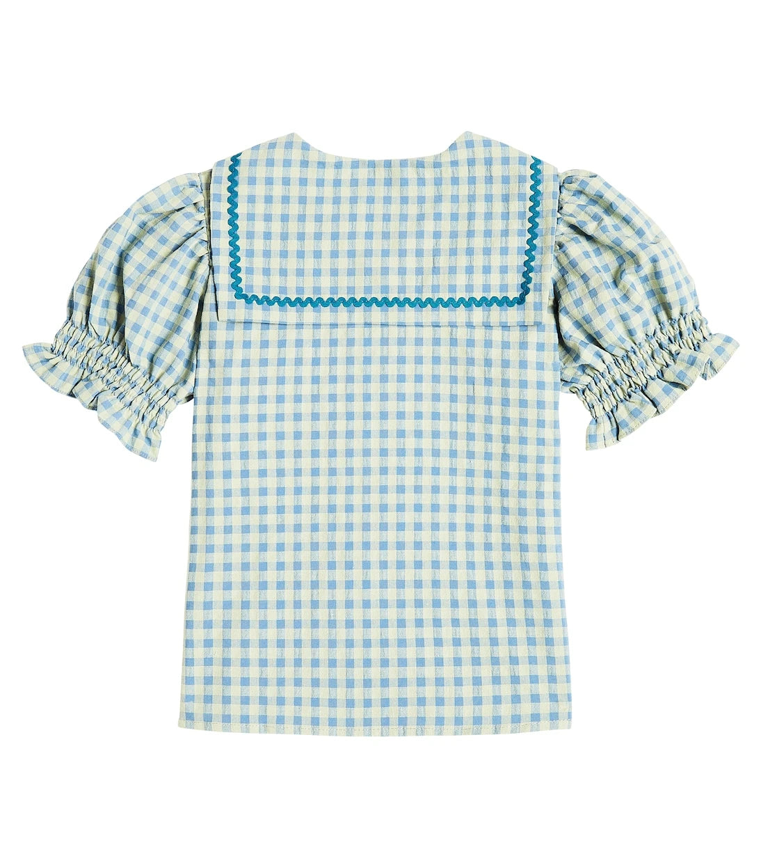 La Coqueta - Georgina gingham cotton-blend shirt