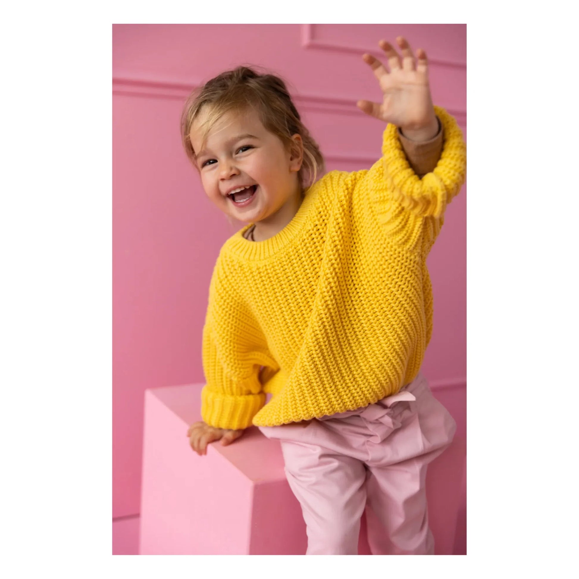 Yuki - Organic Cotton Chunky Sweater | Mustard