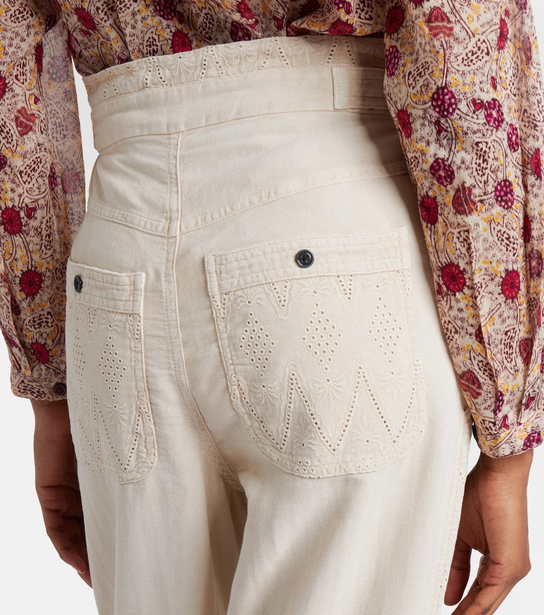 Marant Etoile - Kylea broderie anglaise straight jeans