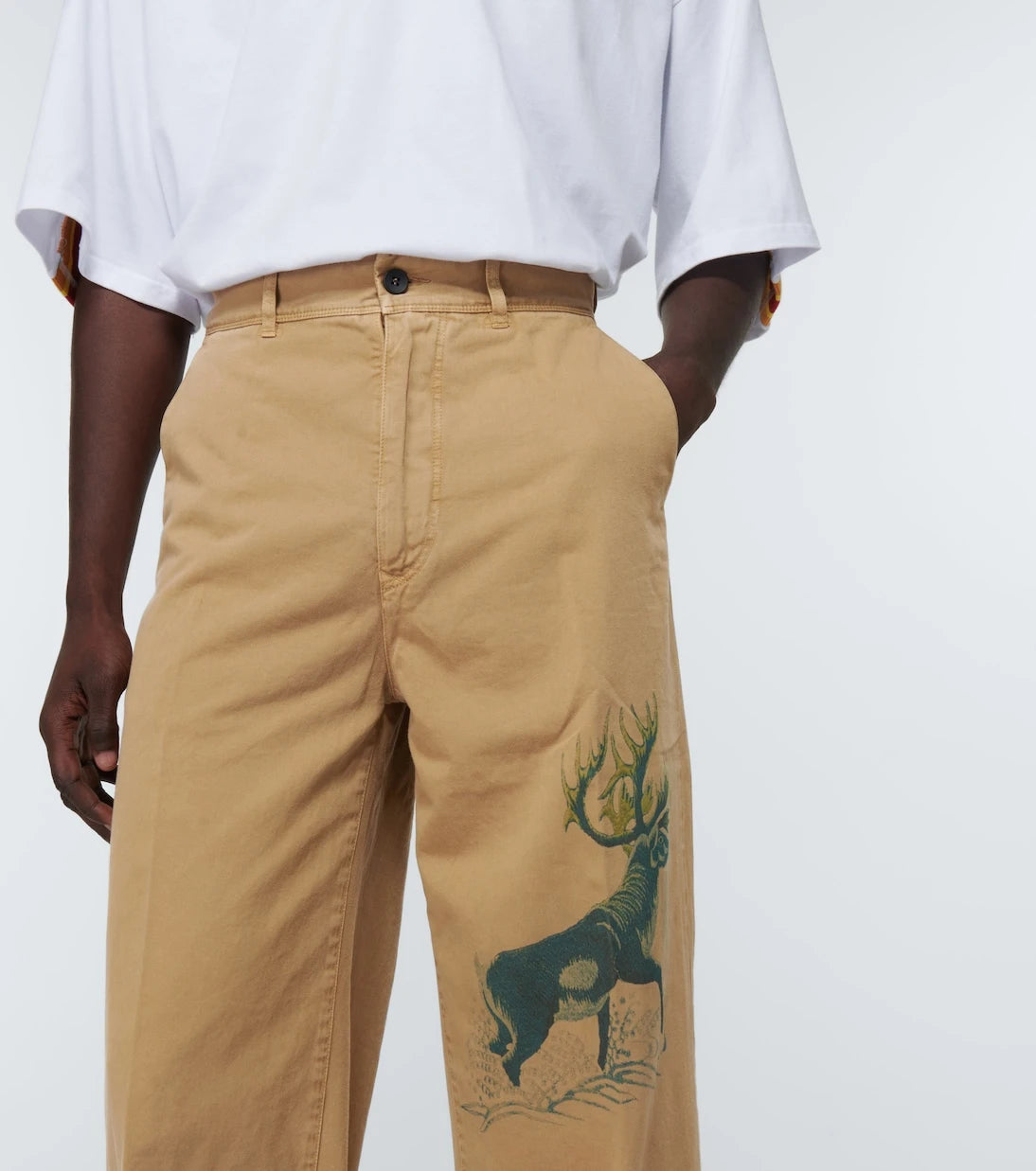Incotex x Facetasm - Printed wide-leg cotton pants