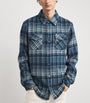 Blue Cashmere Tartan Overshirt