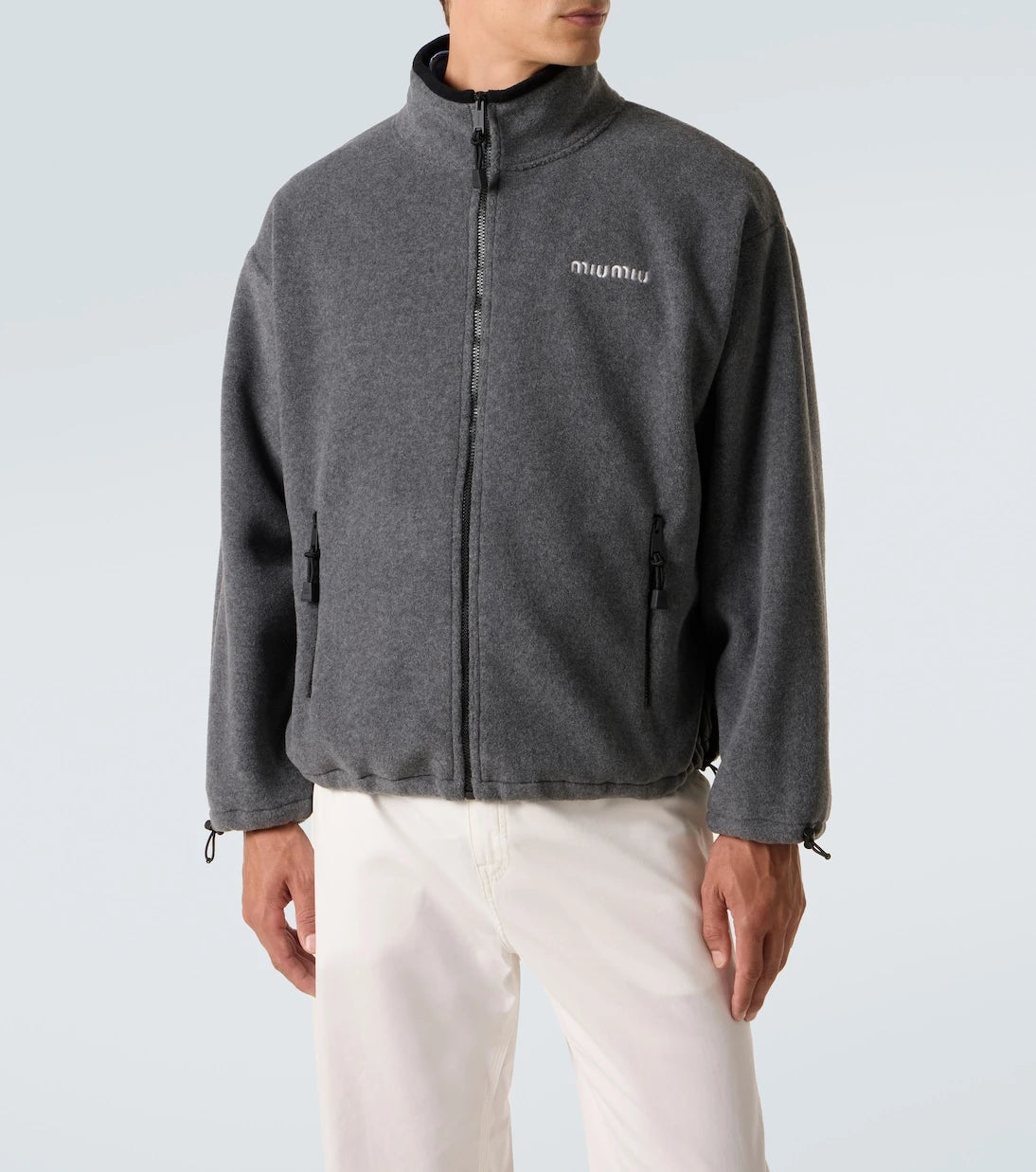 Miu Miu - Logo fleece sweatshirt