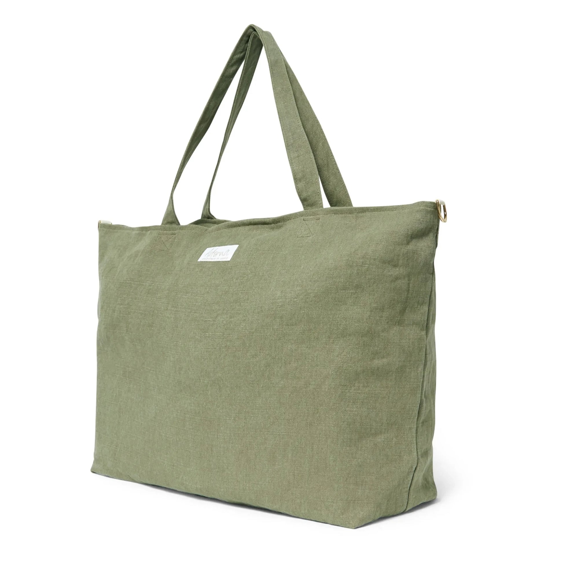 Adorna - Caroline Linen Weekend Bag | Khaki