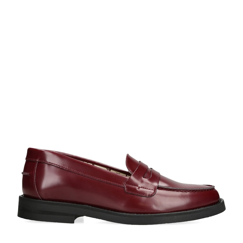 DUKE & DEXTER Burgundy Leather Wilde Penny Loafers