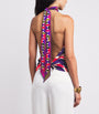 PUCCI Multi Silk Labirinto Print Halterneck Top