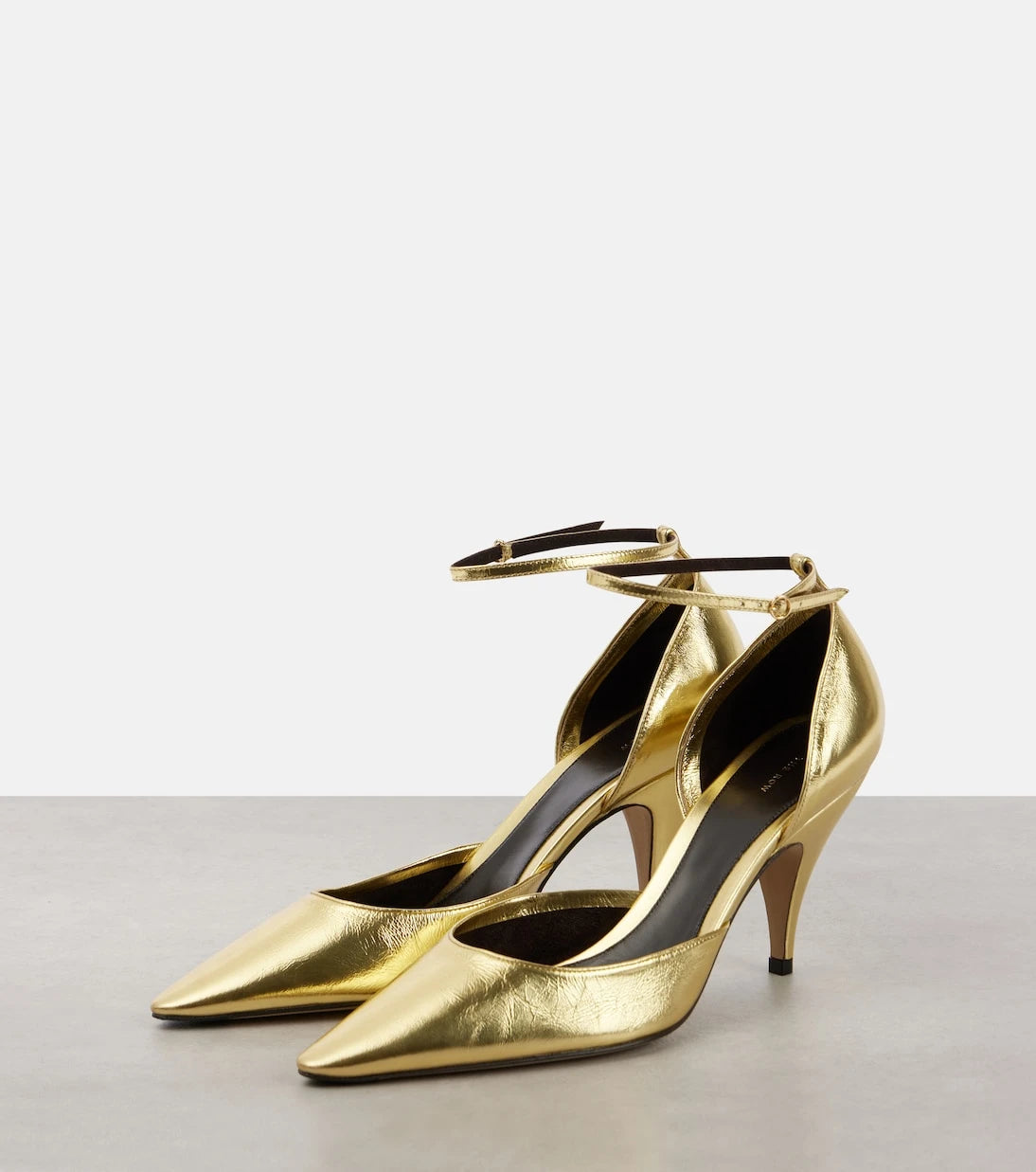 The Row - Liisa metallic leather pumps