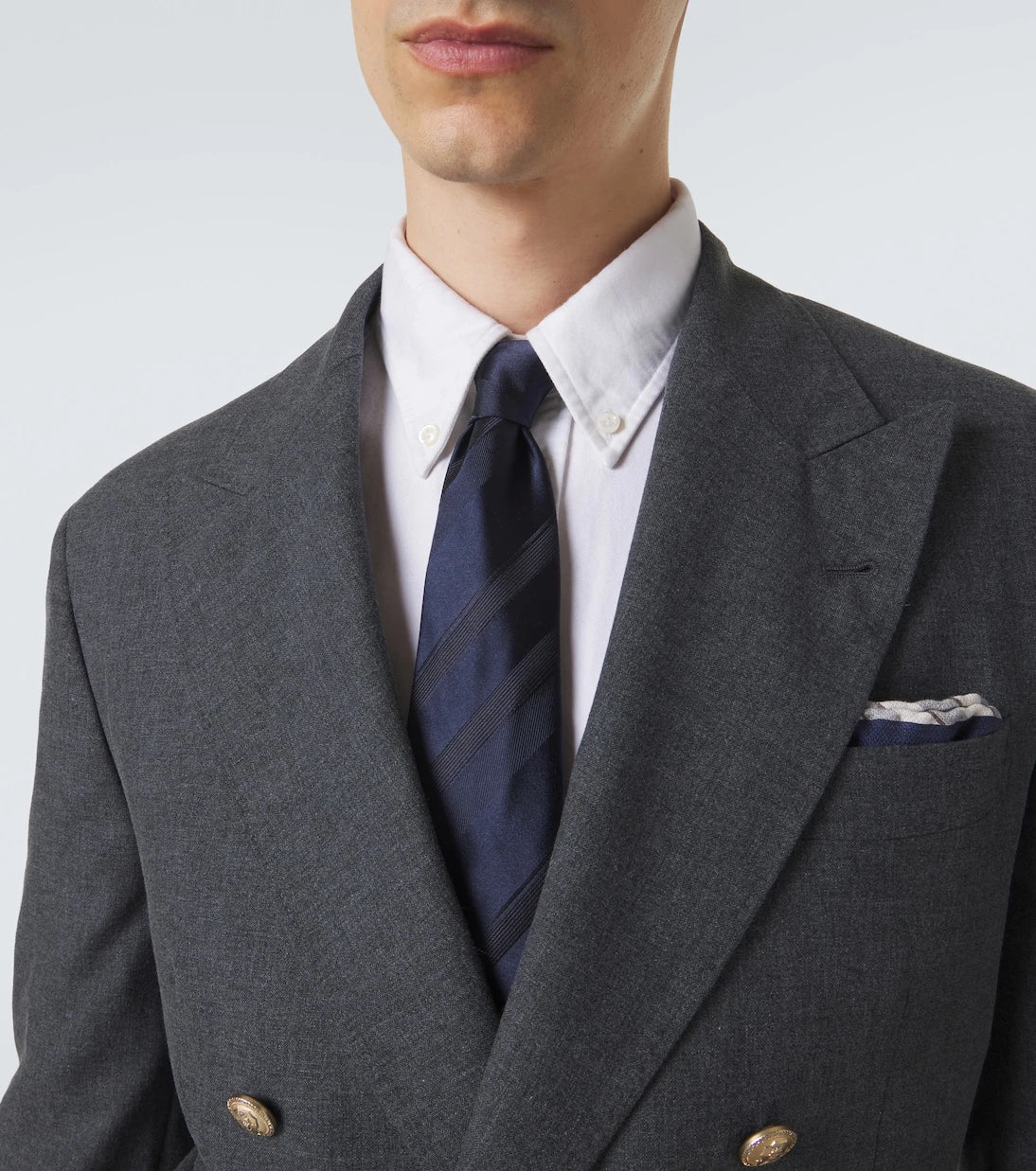 Brunello Cucinelli - Striped silk jacquard tie