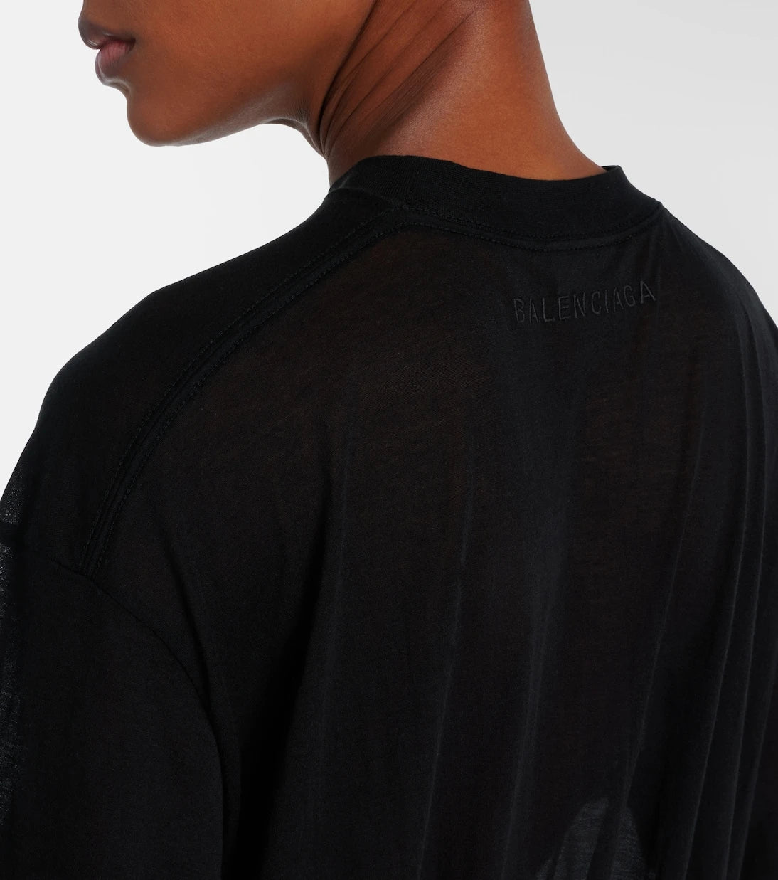 Balenciaga - Draped cotton jersey T-shirt