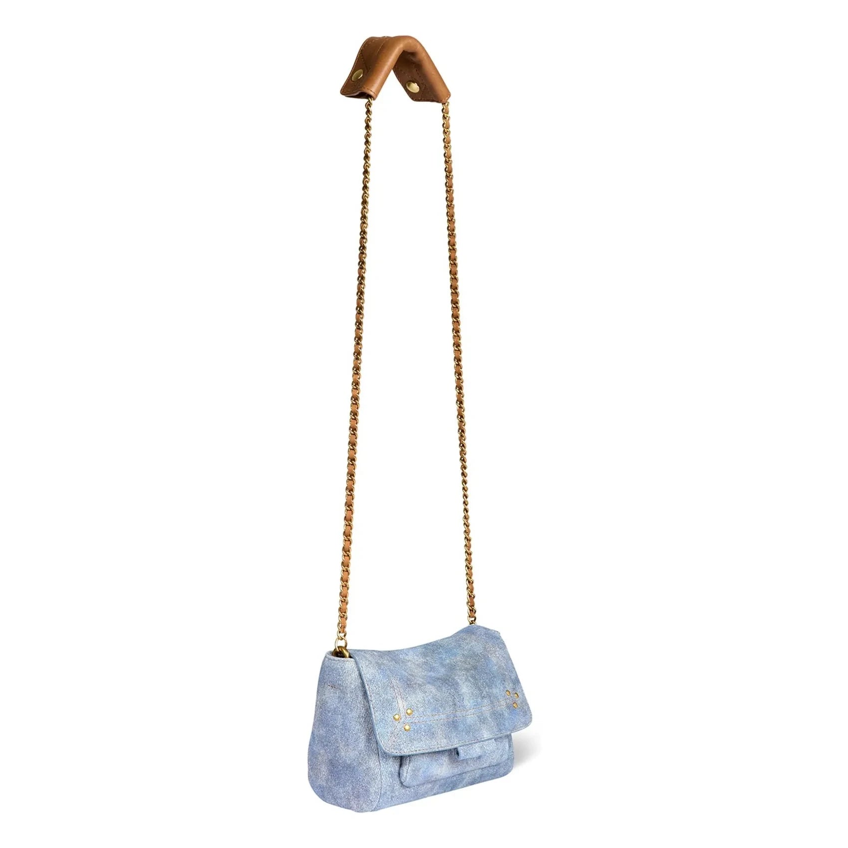 Jérôme Dreyfuss - Bag Lulu S Croûte Velours | Washed blue