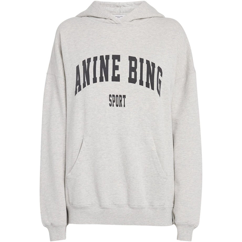 Grey Cotton Logo Harvey Hoodie