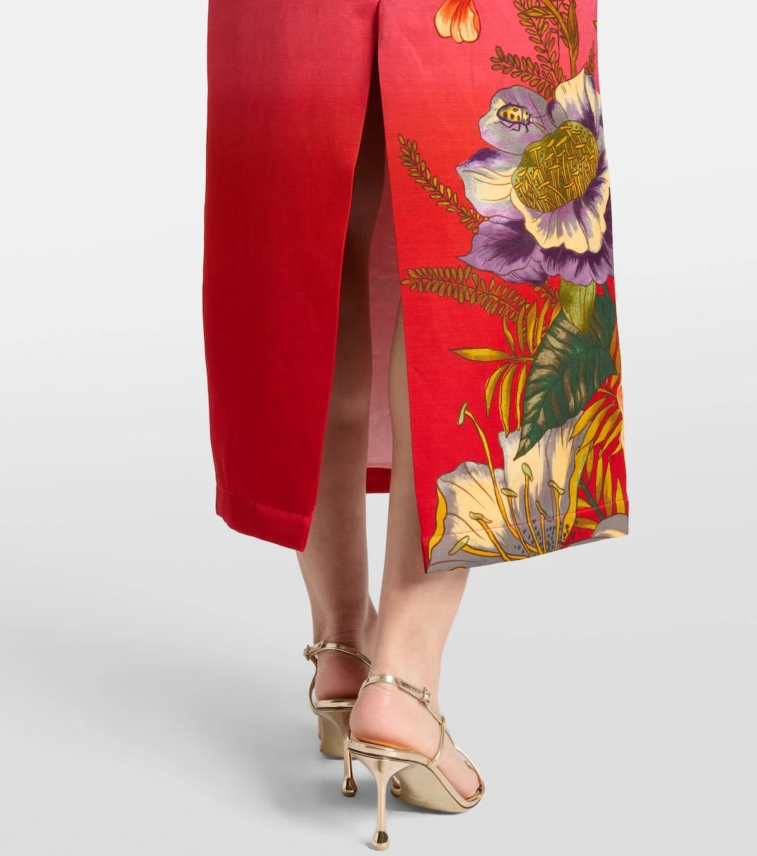 Alémais - Inez ombré linen-blend midi dress