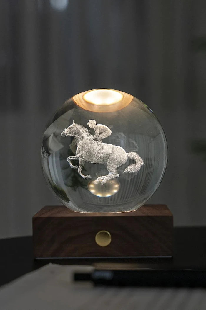 Безжична led настолна лампа Gingko Design Amber Crystal Light 9,5 x 8 cm