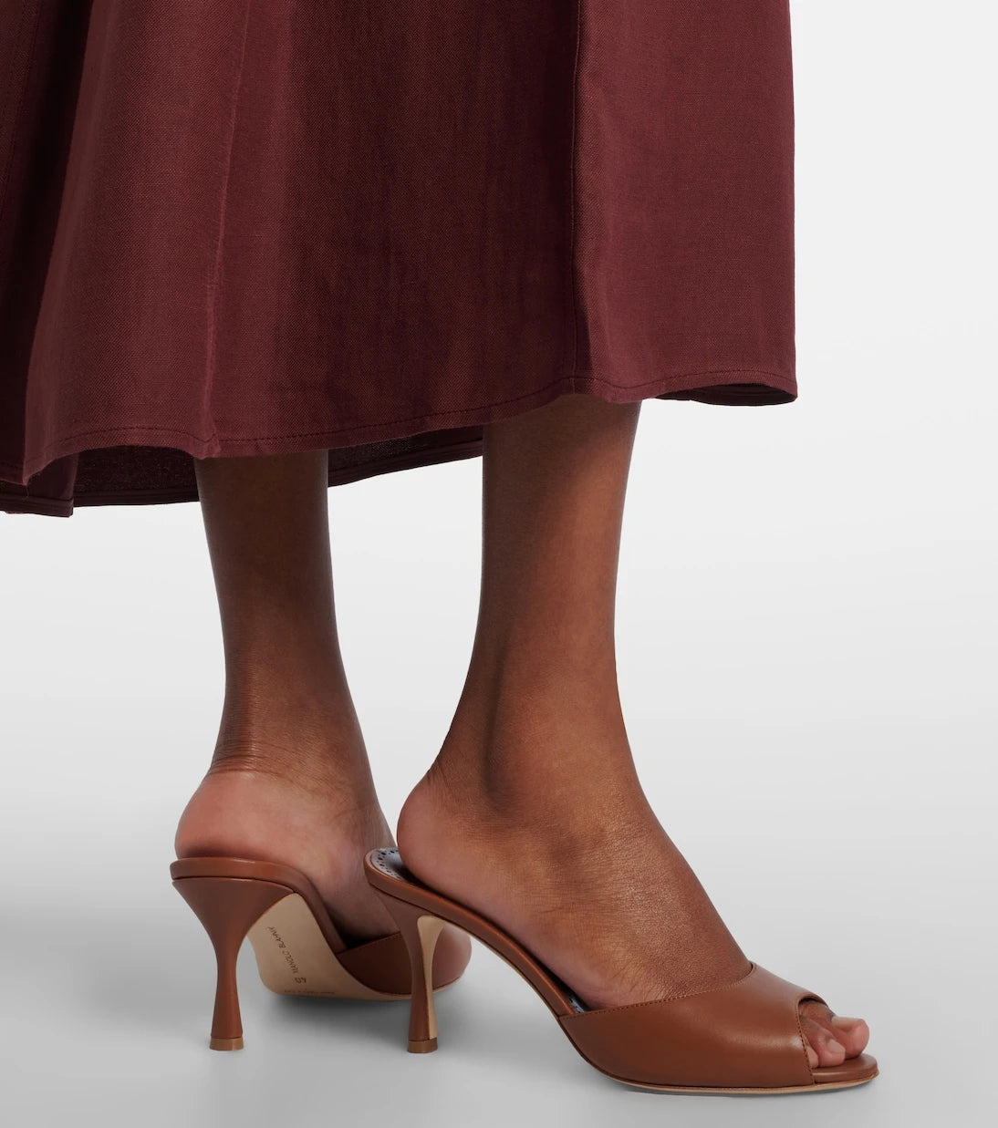 Manolo Blahnik - Jada leather mules
