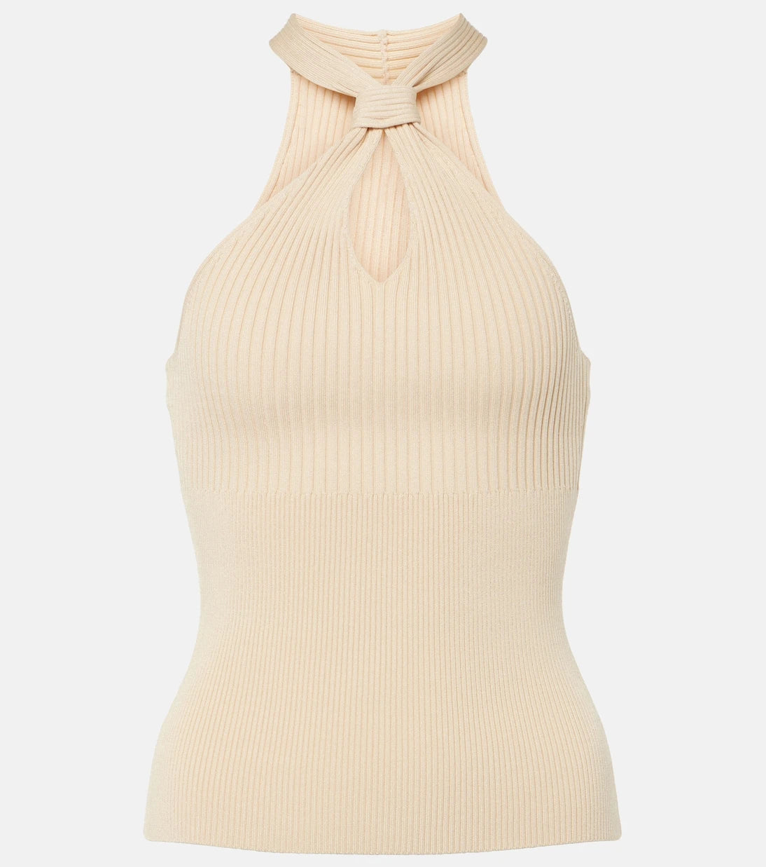 Simkhai - Andrea ribbed-knit halterneck top