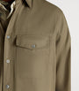 Green Cotton Gabardine Overshirt