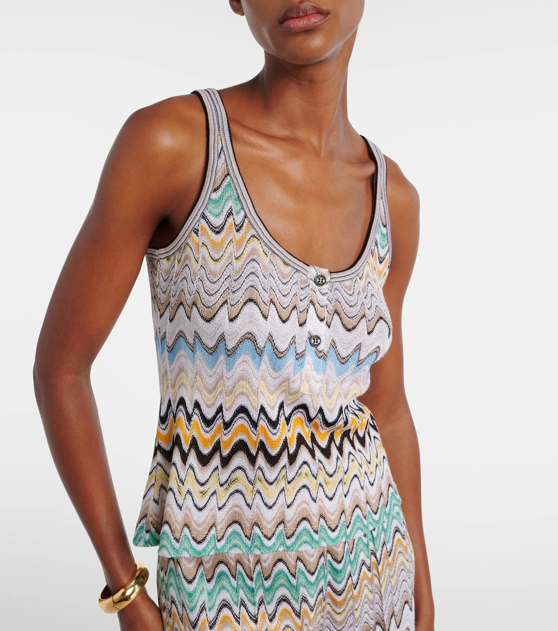 Missoni - بلوزة بدون أكمام بنمط إنترسيا