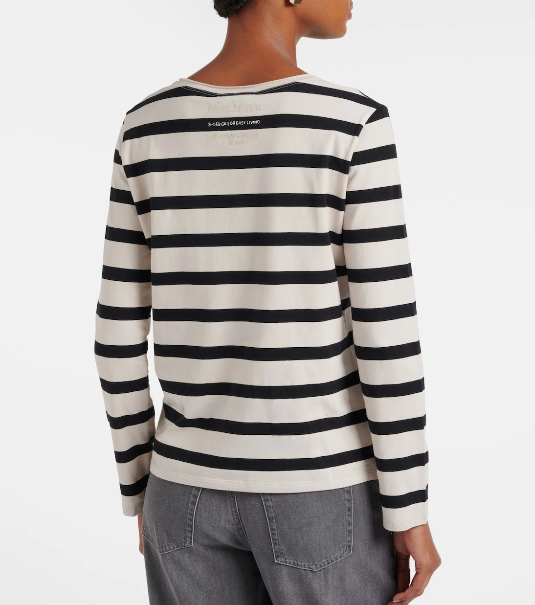 'S Max Mara - Divina striped cotton-blend jersey T-shirt
