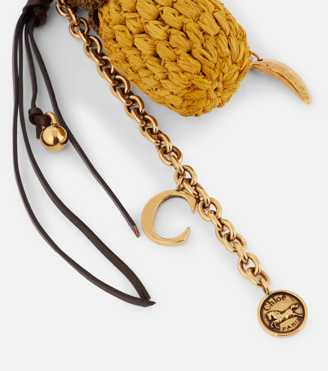 Chloé - Raffia-trimmed bag charm
