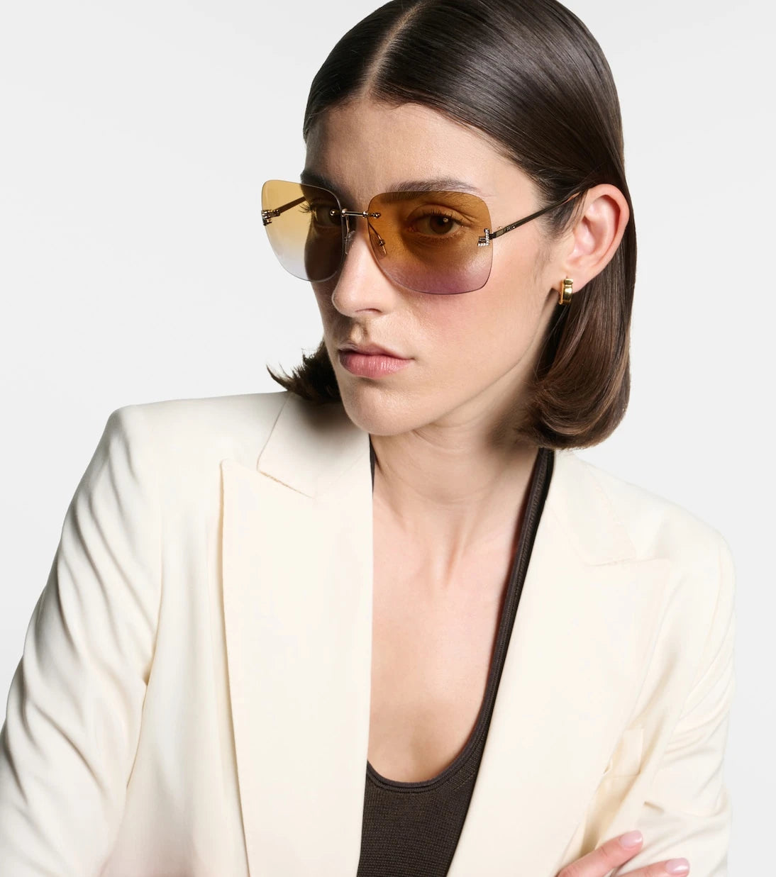 Fendi - Fendi First Crystal square sunglasses