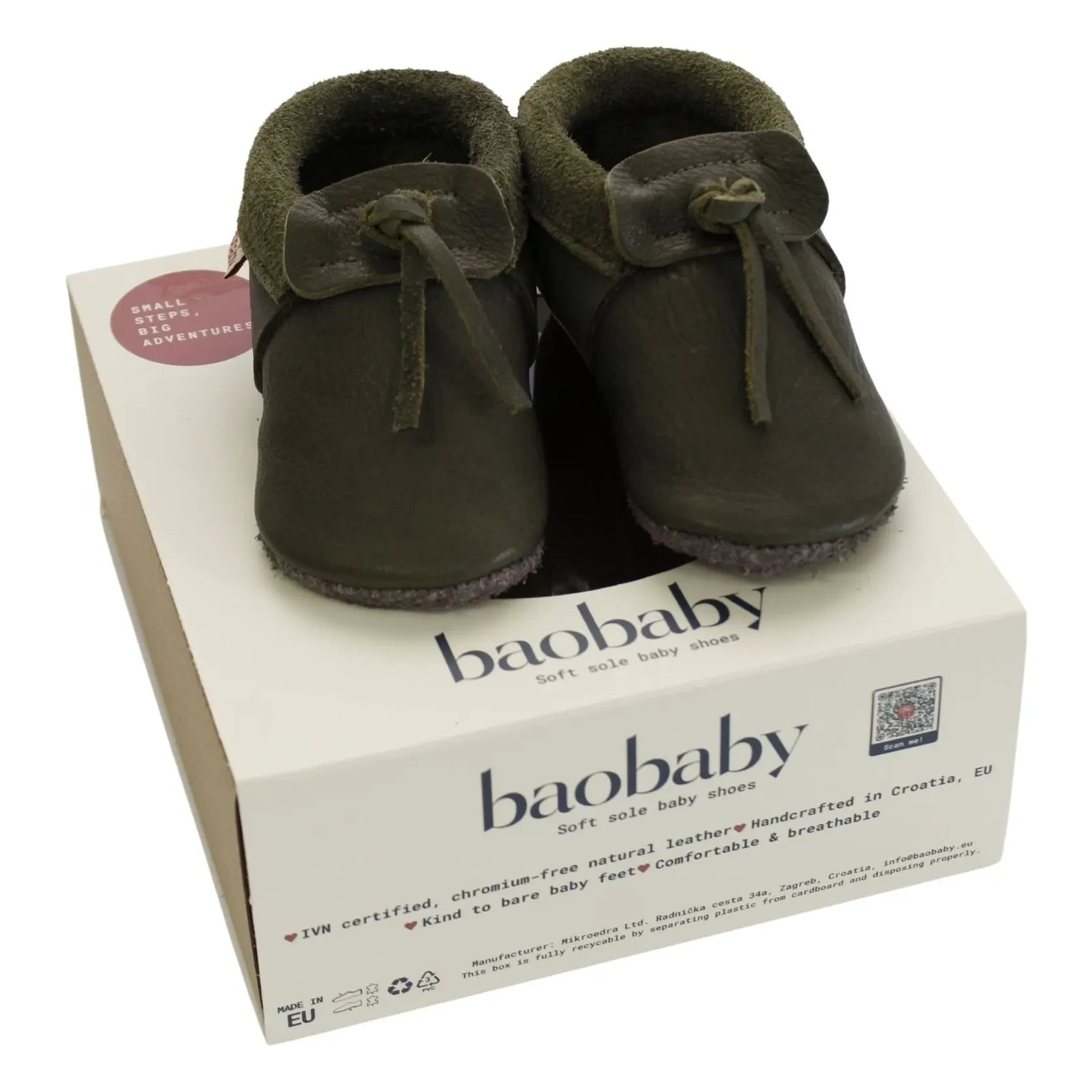 Baobaby - Leather slippers | Chrome green