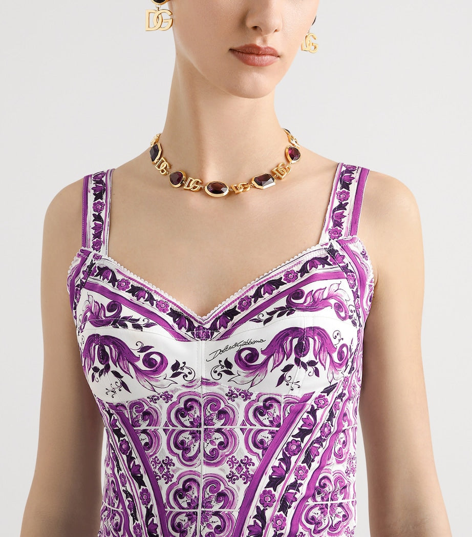 Multi Printed Bustier Top