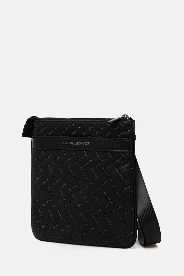 Armani Exchange erkek suni deri omuz çantası