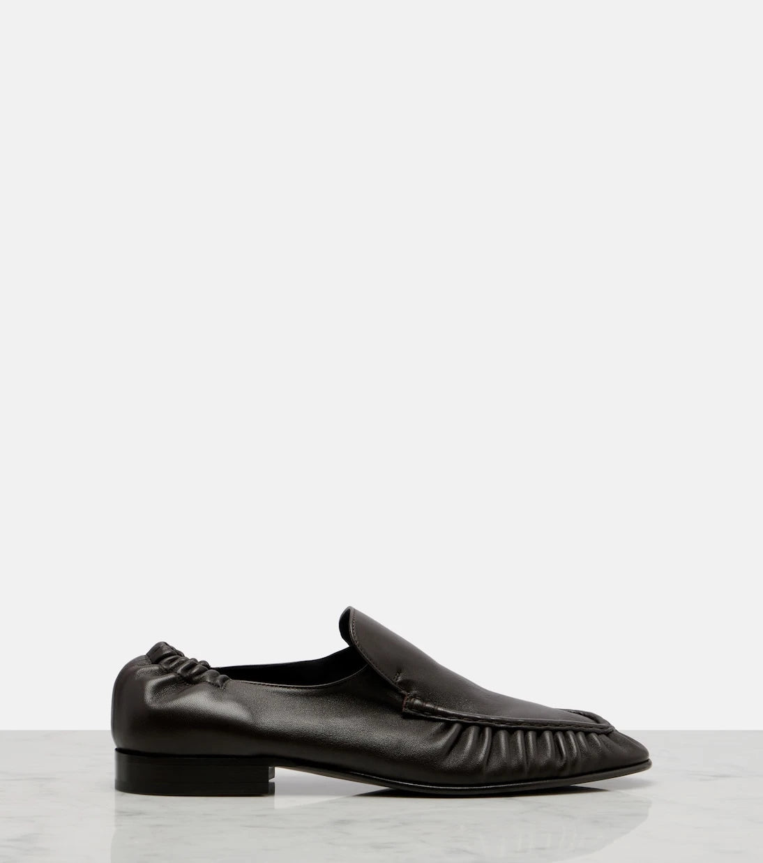 The Row - Soft ruched leather loafers