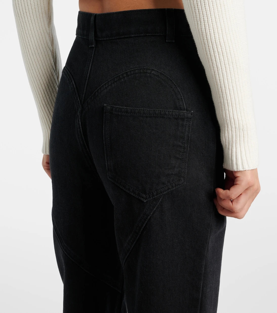 Area - Crystal-embellished straight jeans