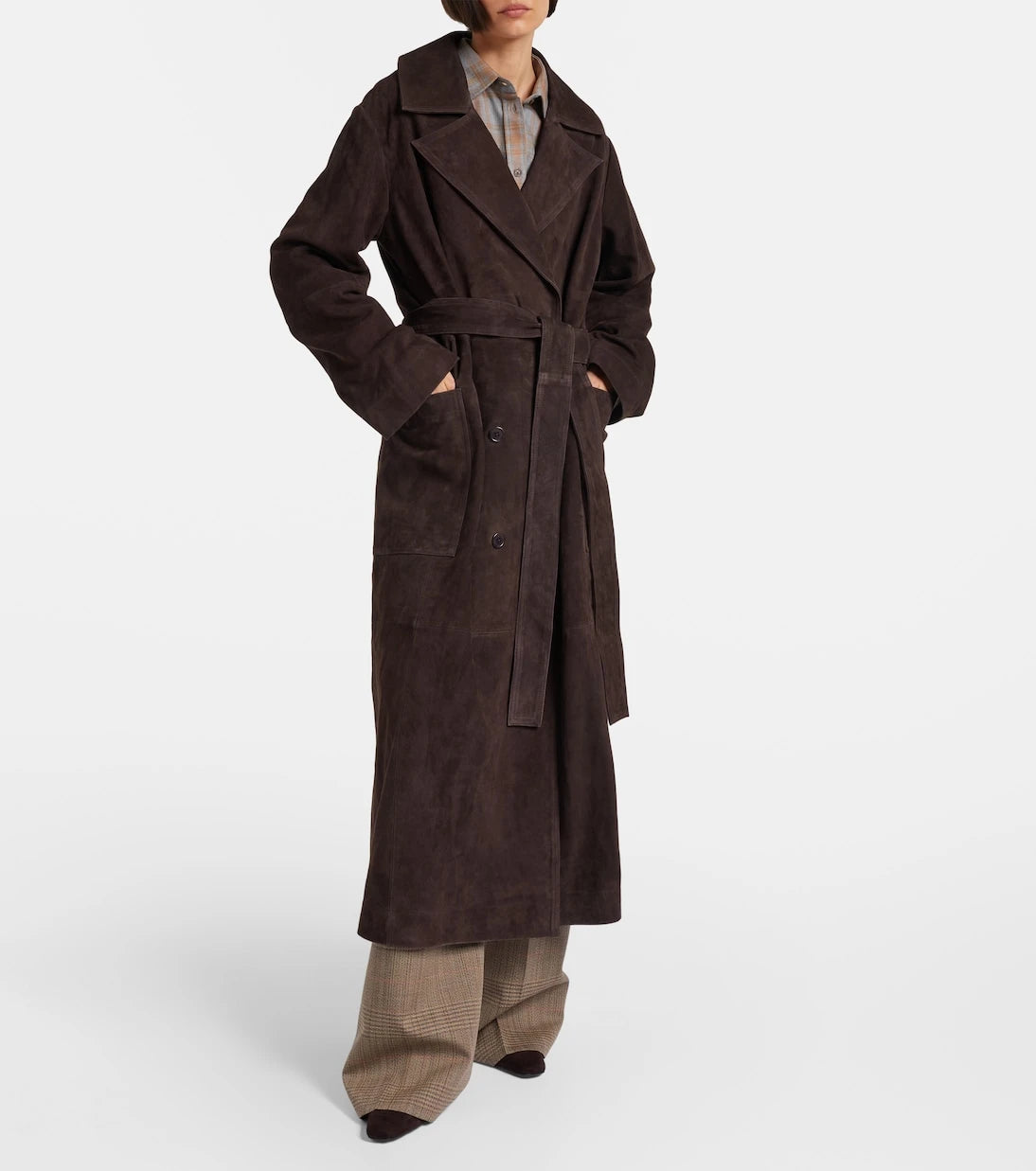 Róhe - Suede wrap coat