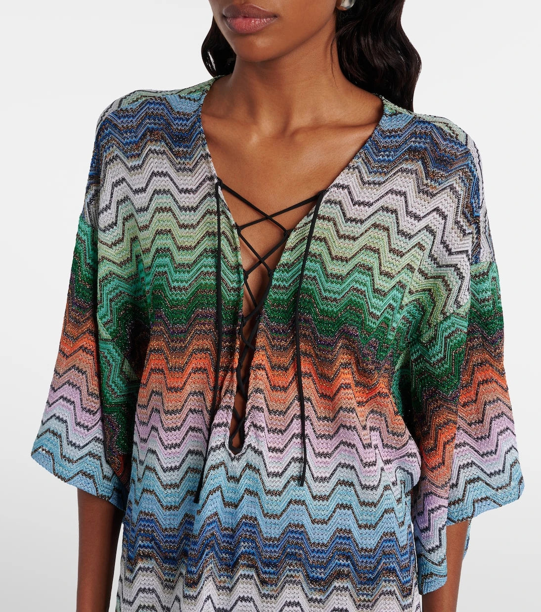 Missoni - Wave lamé beach dress