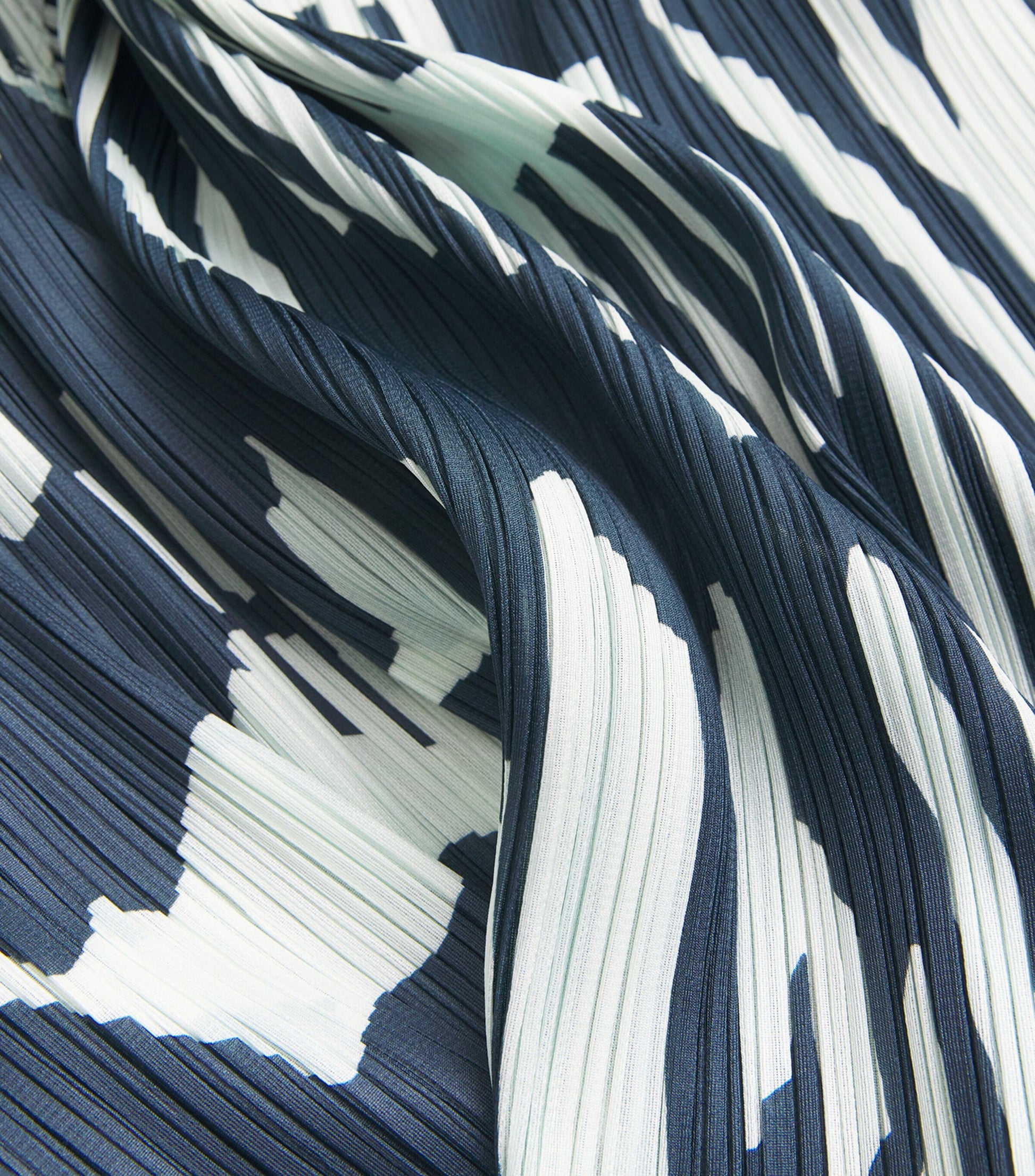 Pleated Refraction Midi Dress