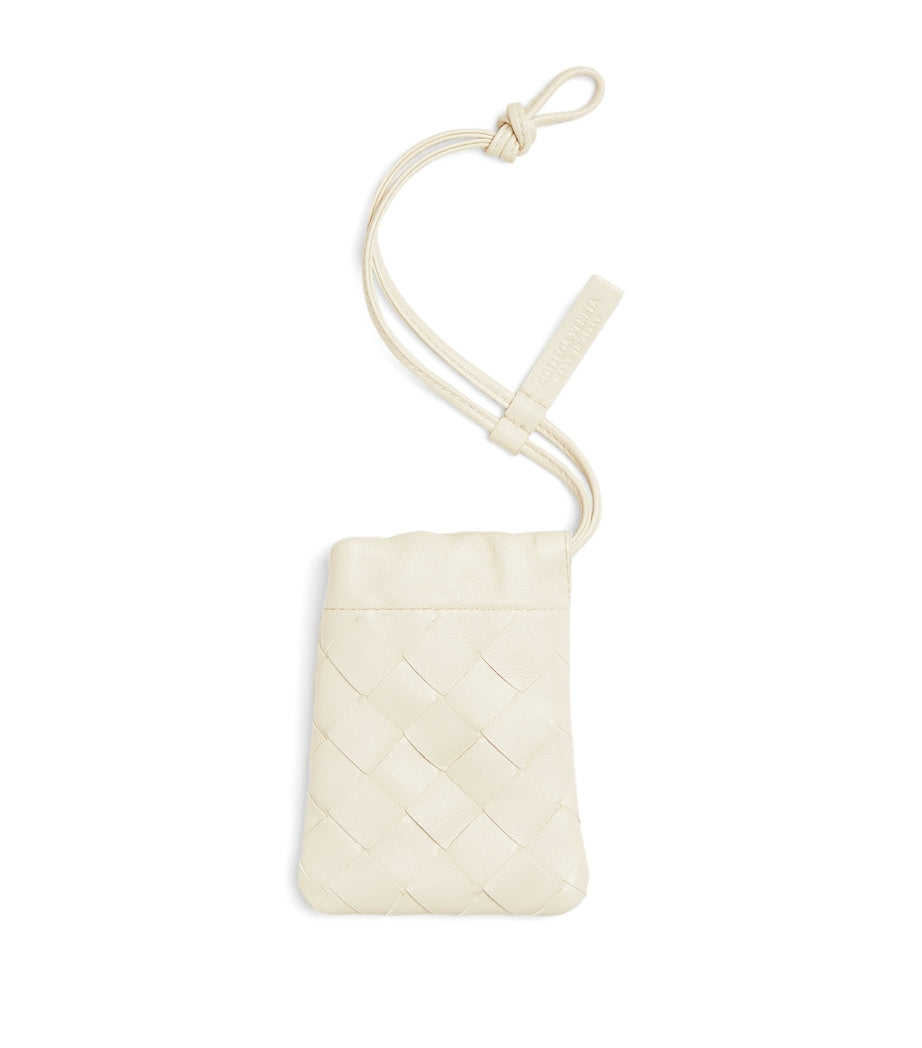 Bottega Veneta White Micro Leather Intrecciato Dustbag