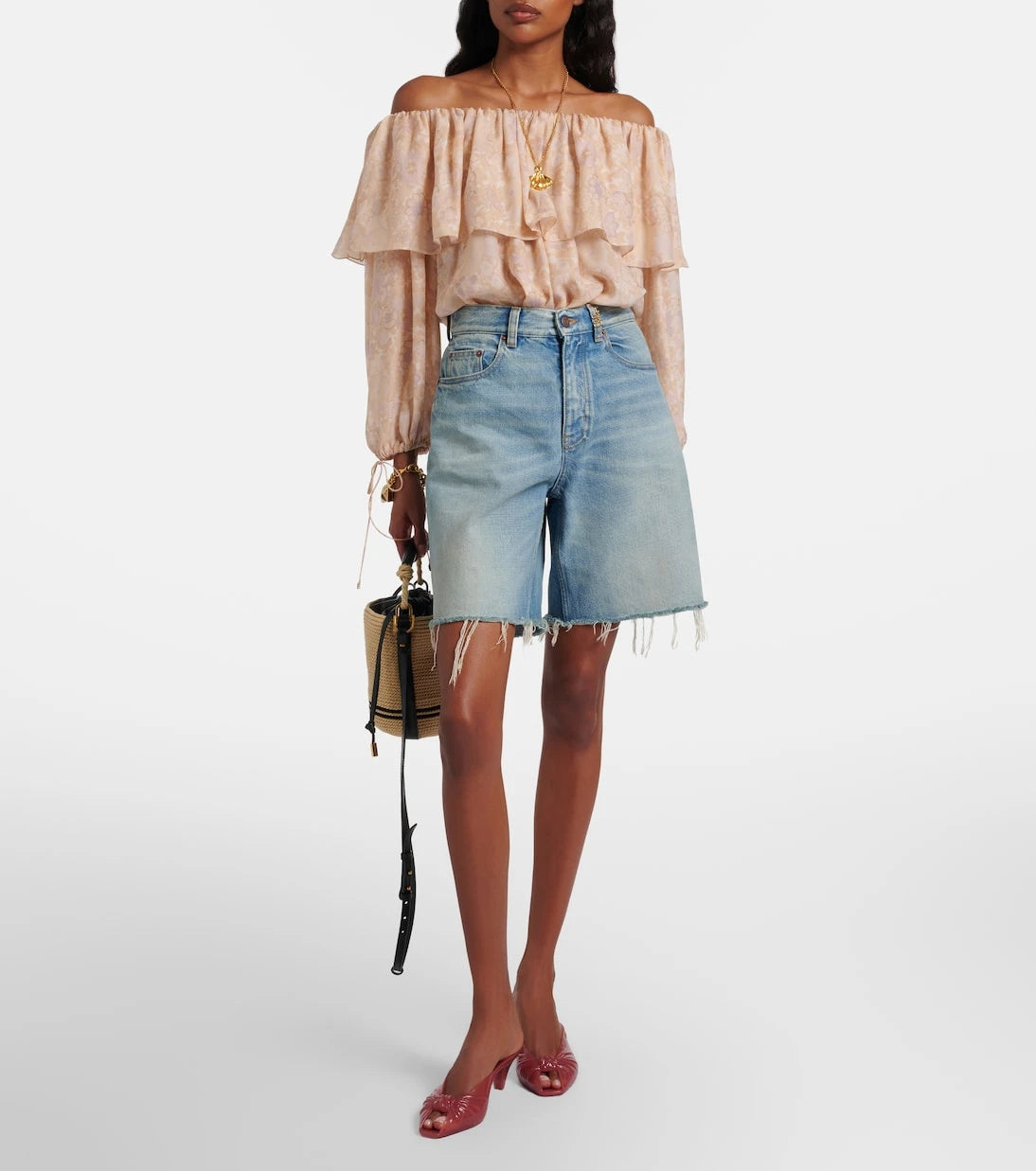 Chloé - Floral silk charmeuse top