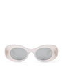 LOEWE White Bevelled Oval Sunglasses