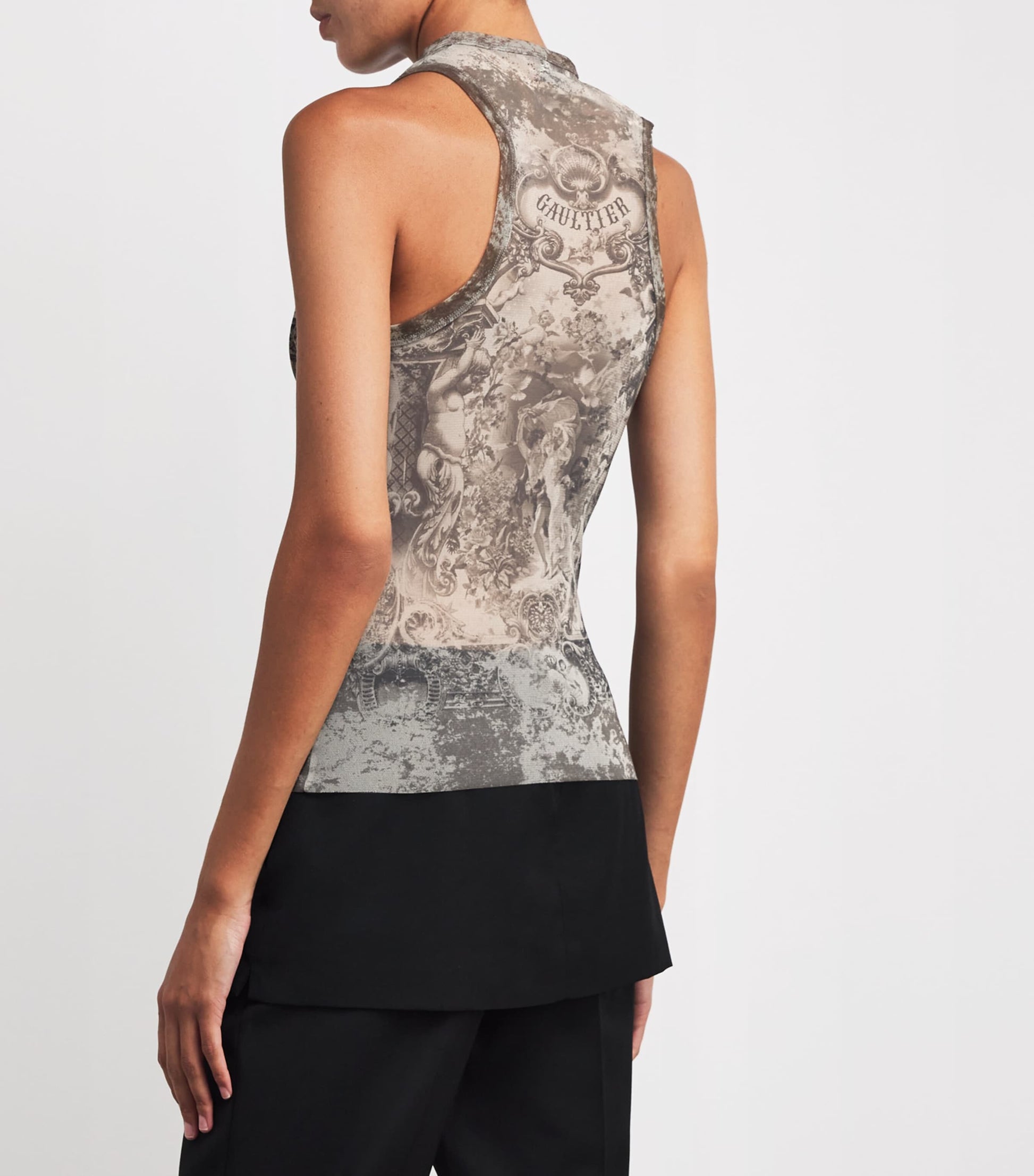 Mesh Medallion Print Tank Top