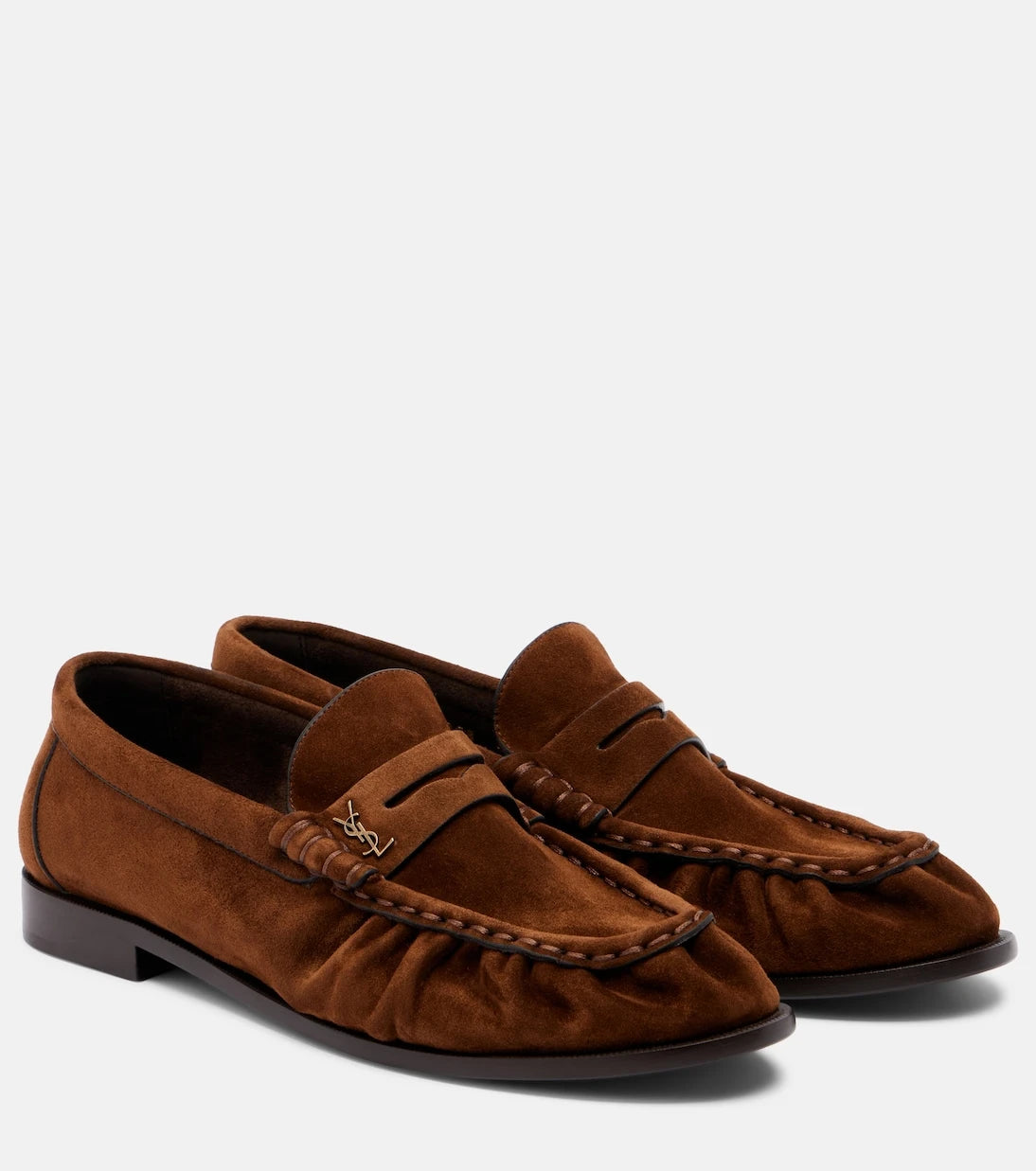 Saint Laurent - Le Loafer suede penny loafers
