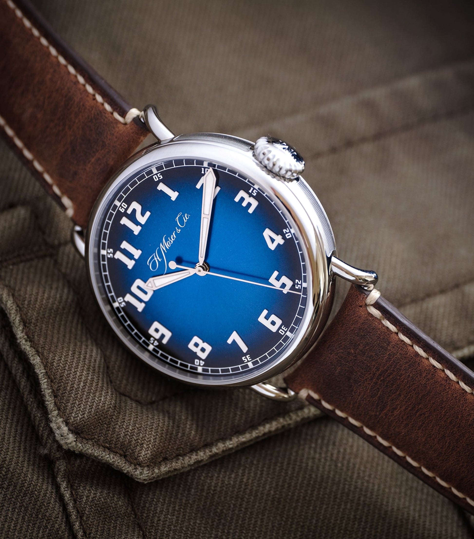 H. Moser & Cie Stainless Steel Heritage Centre Seconds Watch 42mm