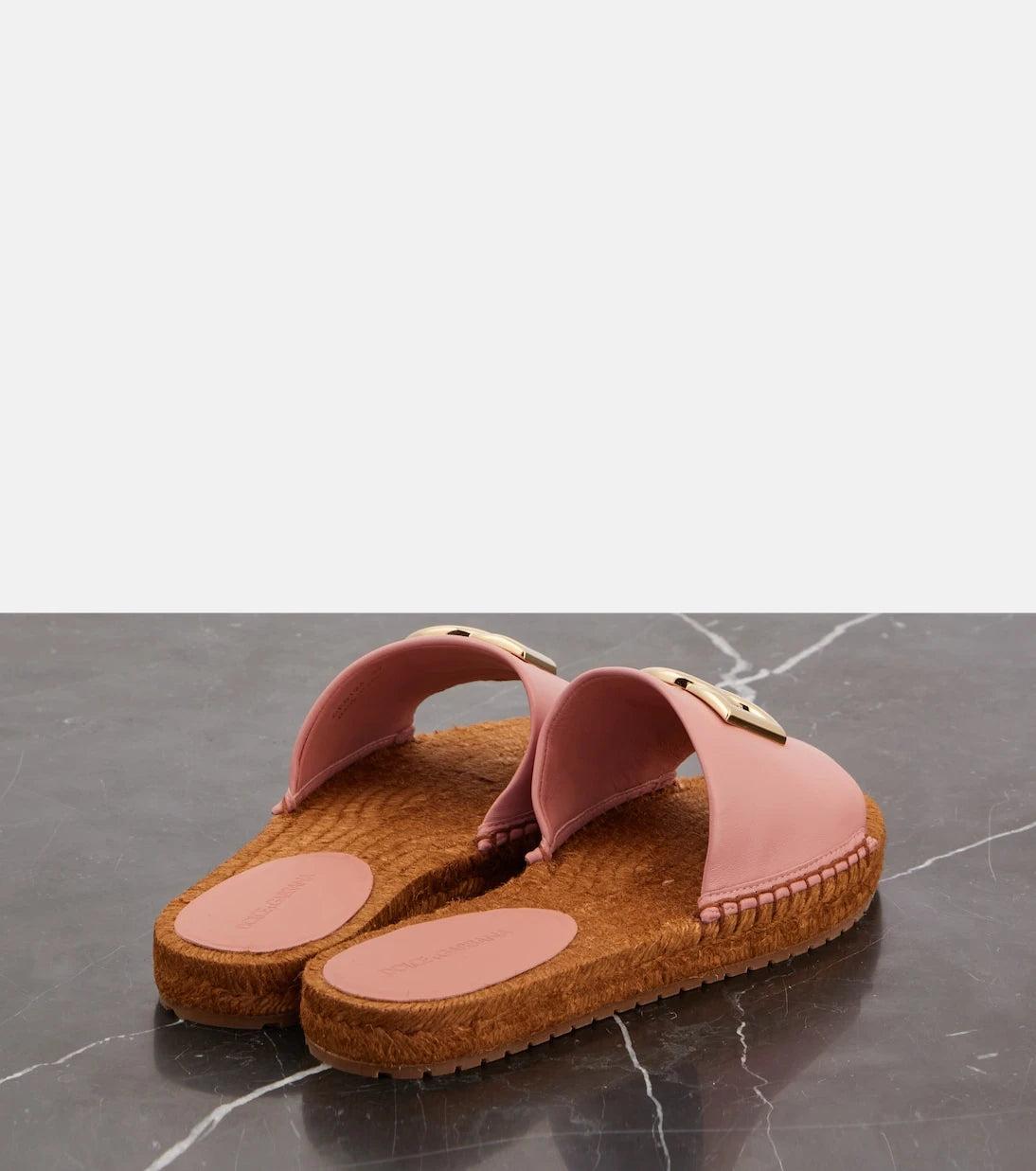 Dolce&Gabbana - DG deri espadril terlikler