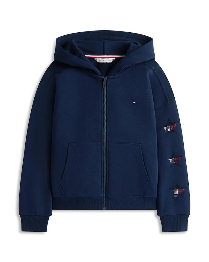 Pamuklu çocuk kapüşonlu Tommy Hilfiger sweatshirt