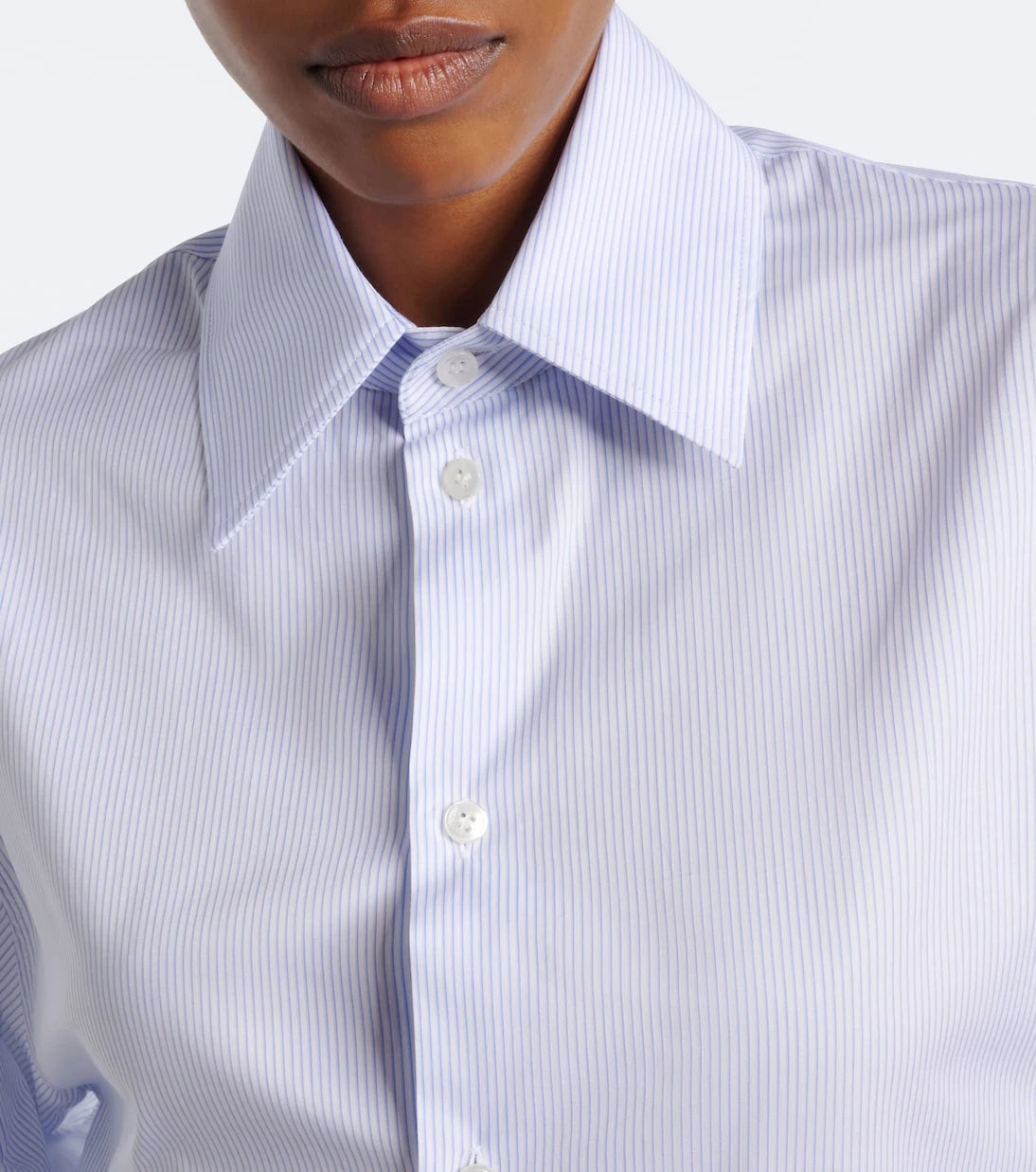 Saint Laurent - Cassandre pinstripe cotton shirt