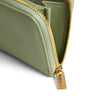 Green Oxford Zip-Around Wallet