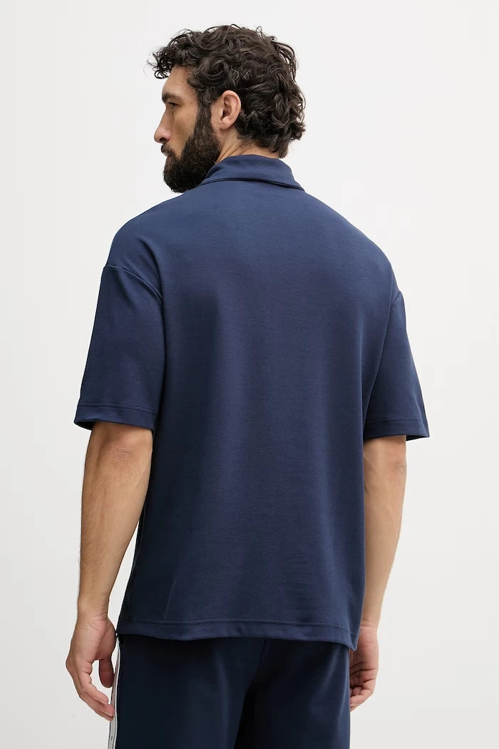 HUGO erkek pamuklu NAUTIX ZIP POLO