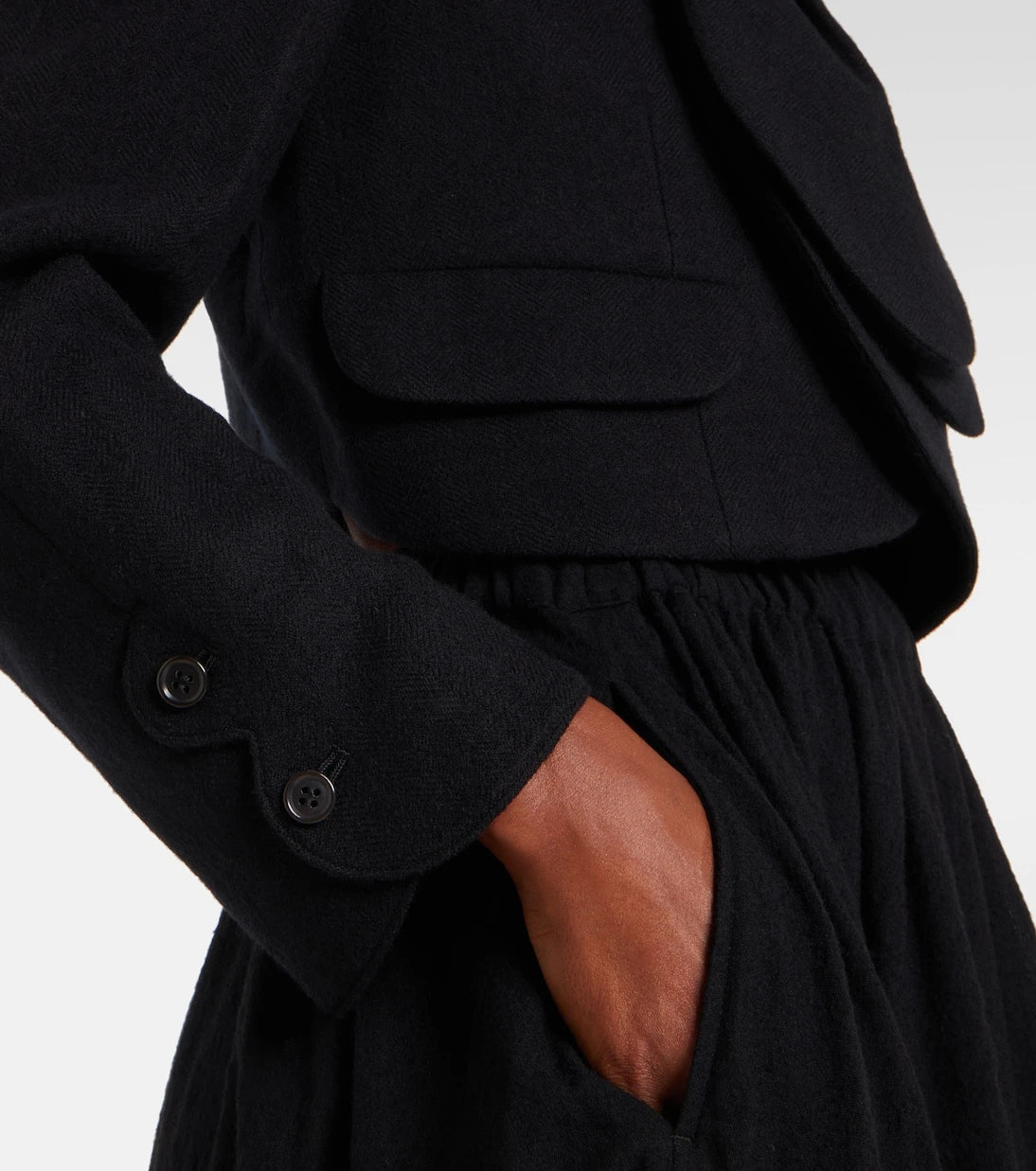 Noir Kei Ninomiya - Cropped wool jacket