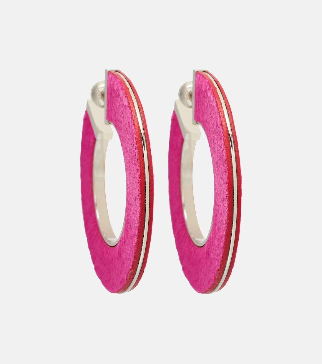 Alaïa - Leather-trimmed earrings