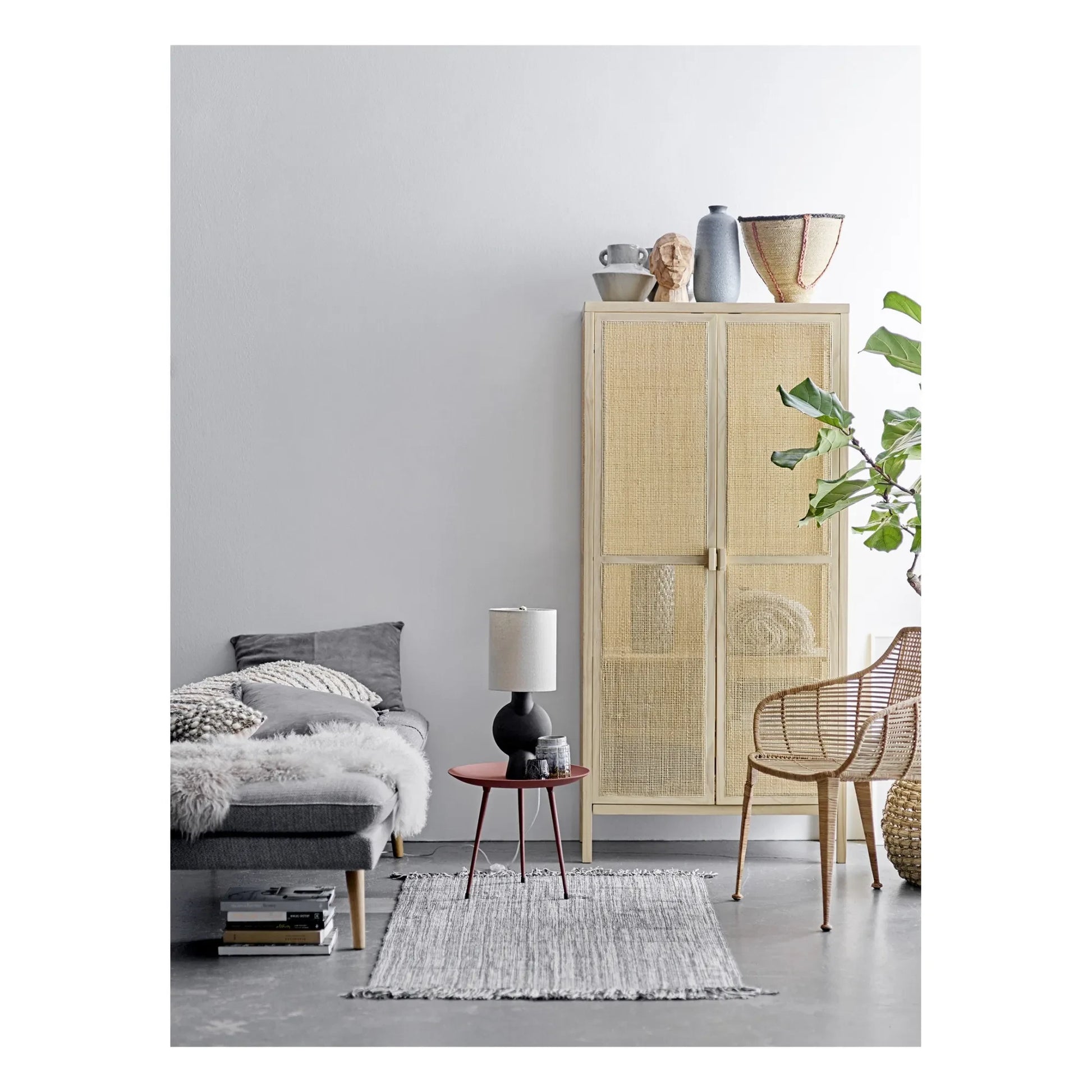 Bloomingville - Ceramic table lamp | Black