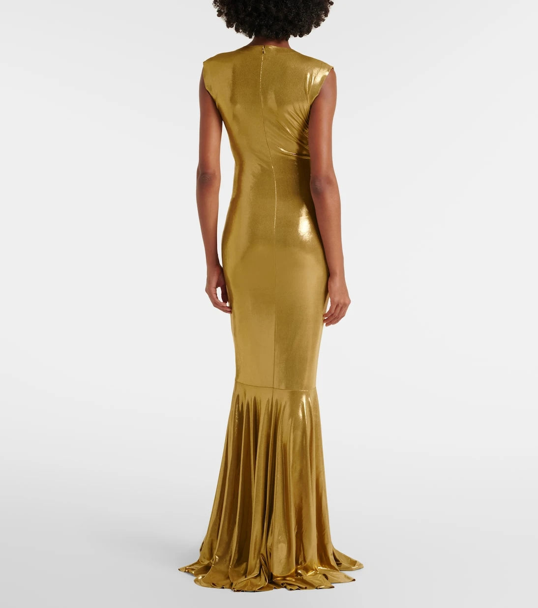 Norma Kamali - Ruched lamé gown