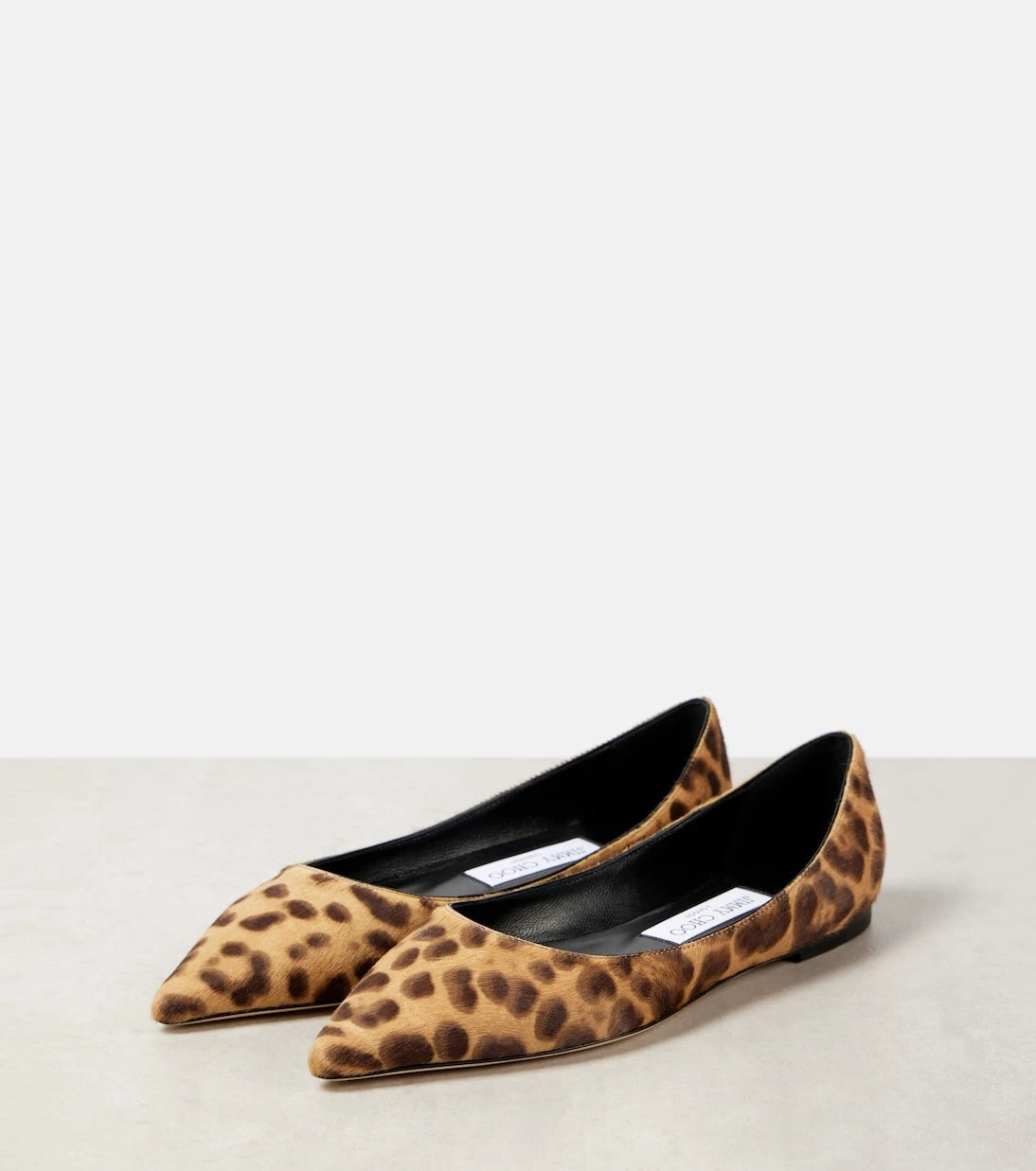 Jimmy Choo - Love leopard-print ballet flats