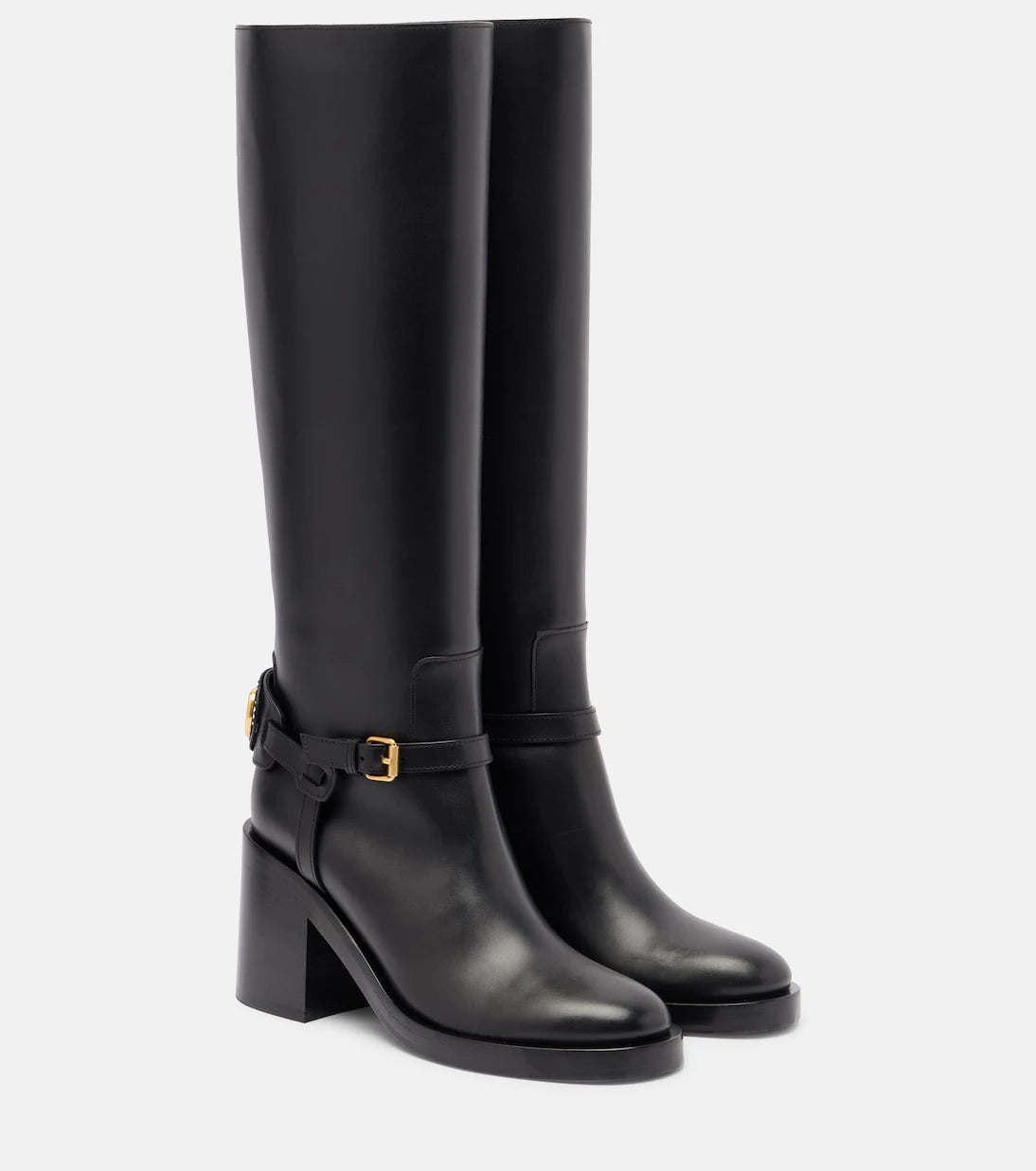Valentino Garavani - VLogo leather knee-high boots